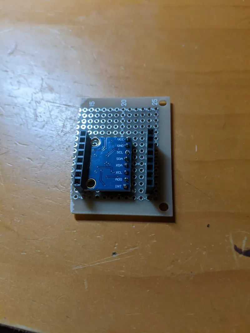 IMUモーションキャプチャー試作の配線