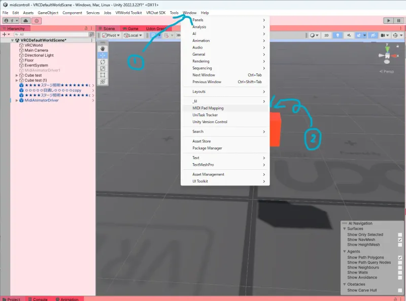MIDI Pad Mappingツールの起動